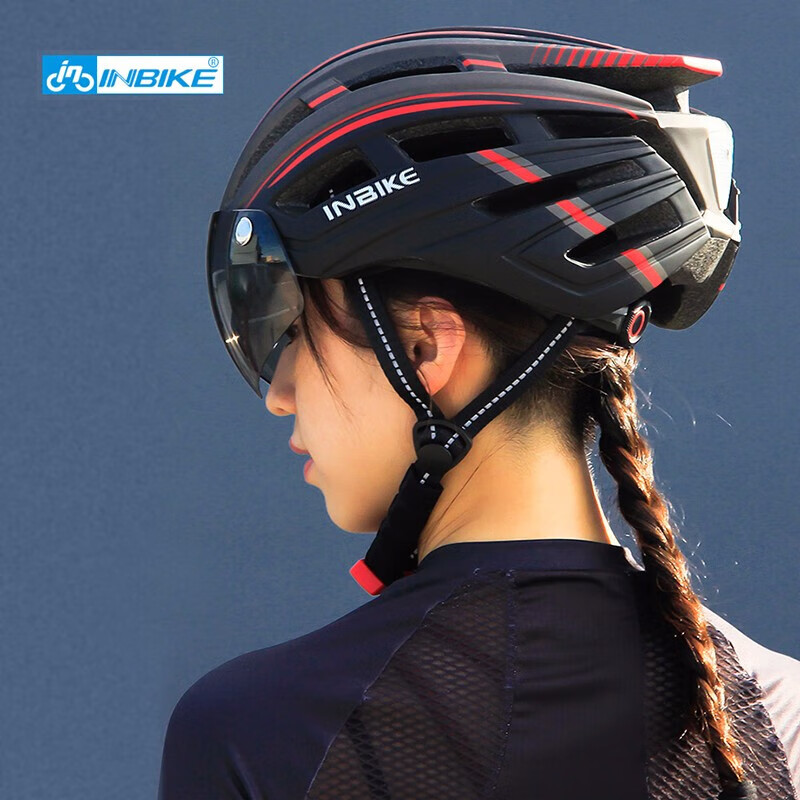Inpeak Mountain Road Bike Helmet with Integrated Windshield Unisex Safety Cycling Cap Equipment