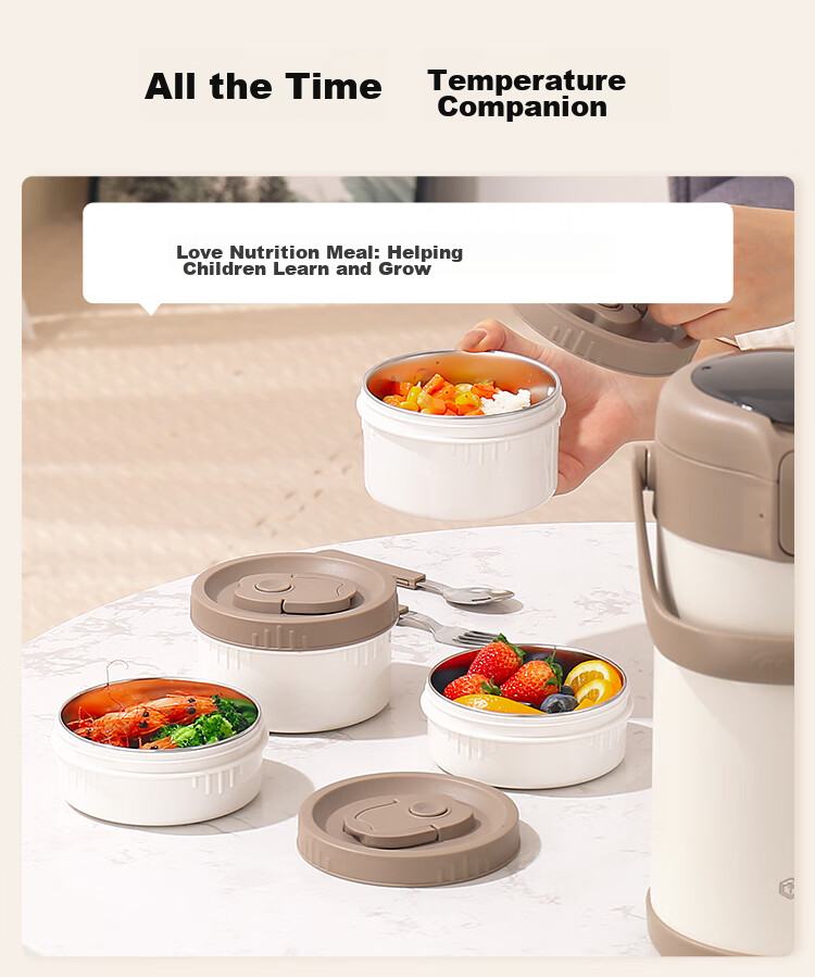 JD Original Insulated Lunch Box, 304 Stainless Steel, for Office Workers And Elementary School Students, Four-Layer Lunch Container, 2.7L, with Insulated Bag 14