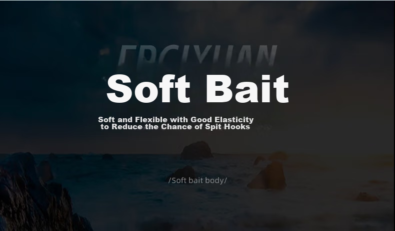 Erciyuan Lure Fishing Bait, Wave-Shaped Artificial Bait, Root Fishing Soft Bait, T-Tail Casting Texas Fishing Set Lure, Gree 6