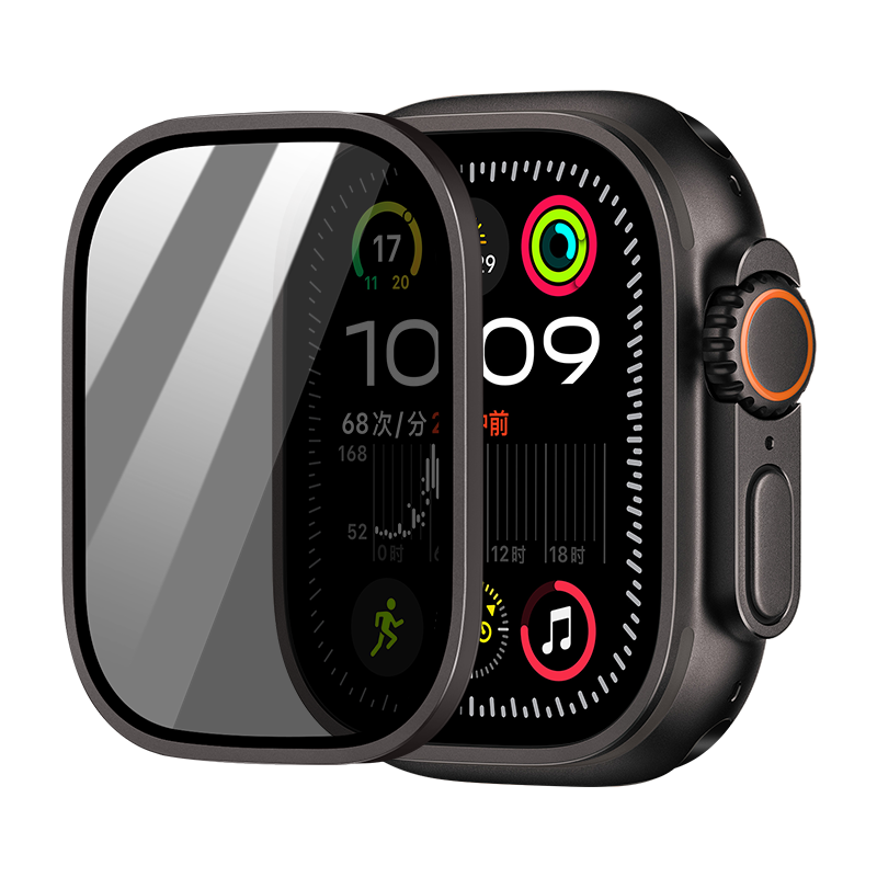 BHO [Ultra4 Titan Protection] Tempered Glass Screen Protector for Apple Watch Ultra 4, Integrated Protective Film with Alloy Frame for Apple Watch Ultra 2/1