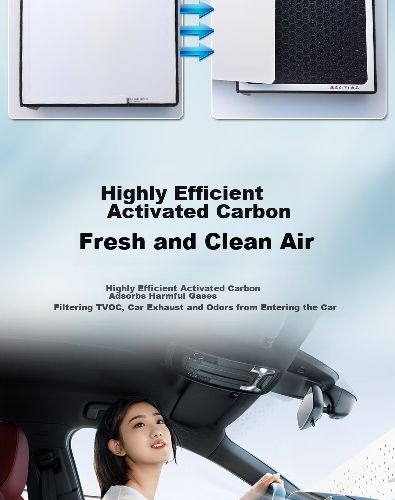 Xuanguan 2020-2023 Lincoln Navigator (2.0T/2.7T) Air Conditioning Filter, Air PM2.5 Anti-Smog Two-Filter Set 10