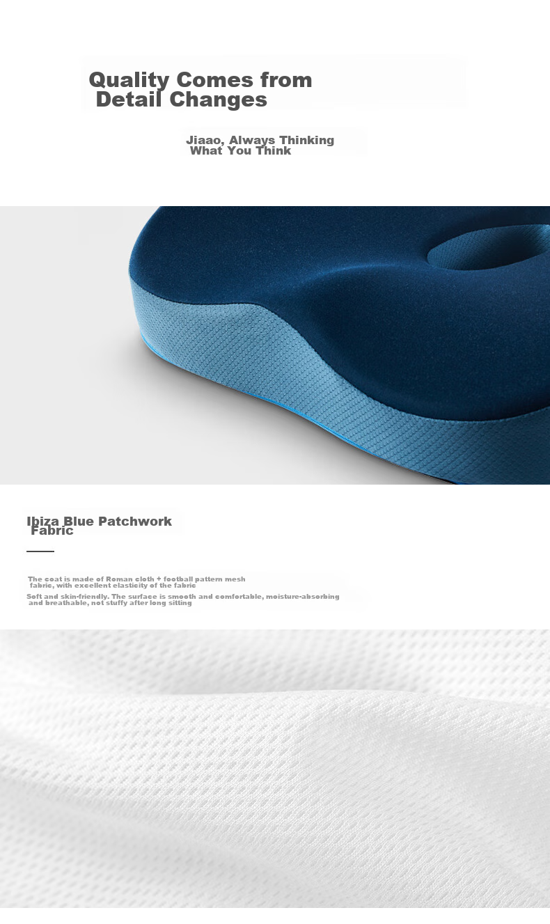 JAGO Seat Cushion And Backrest Set, Office Lumbar Support, Memory Foam Waist Pad, Hemorrhoids Cushion, Chair Seat Pad 13