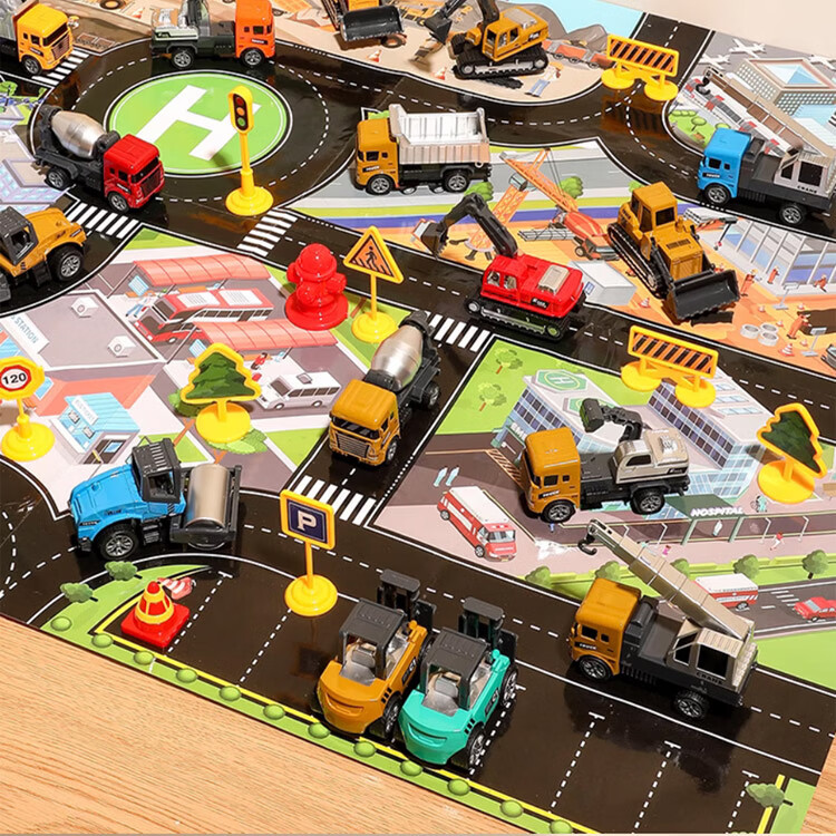 TaTanice Alloy Construction Vehicle Toy, Children's Excavator And Forklift Set, Collectible Car Model, Birthday Gift for Boys And Girls 4
