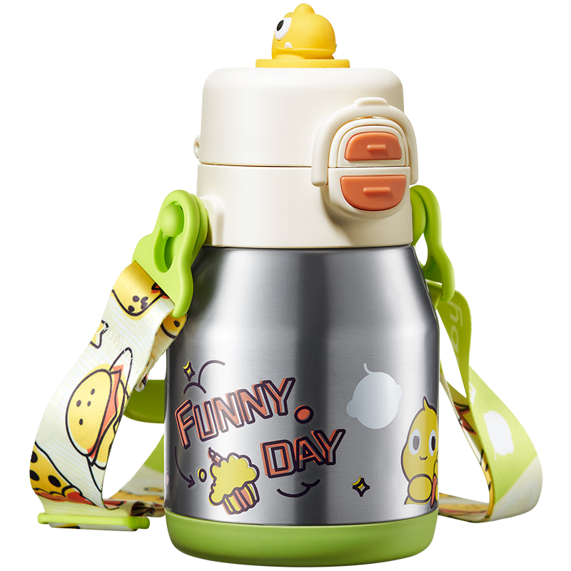 Babycare Large Capacity Insulated Water Bottle with Straw for Toddlers And Children, School Water Cup, 450ml