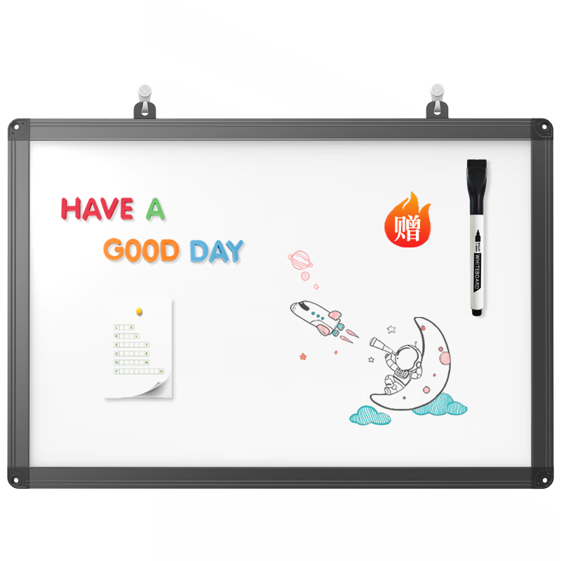 AUCS 40*30cm Small Whiteboard Writing Board Blackboard for Home Use, Children's Magnetic Office Meeting Room Teaching Student Wall-Mounted Erasable Company Live Streaming Handwriting Drawing Board