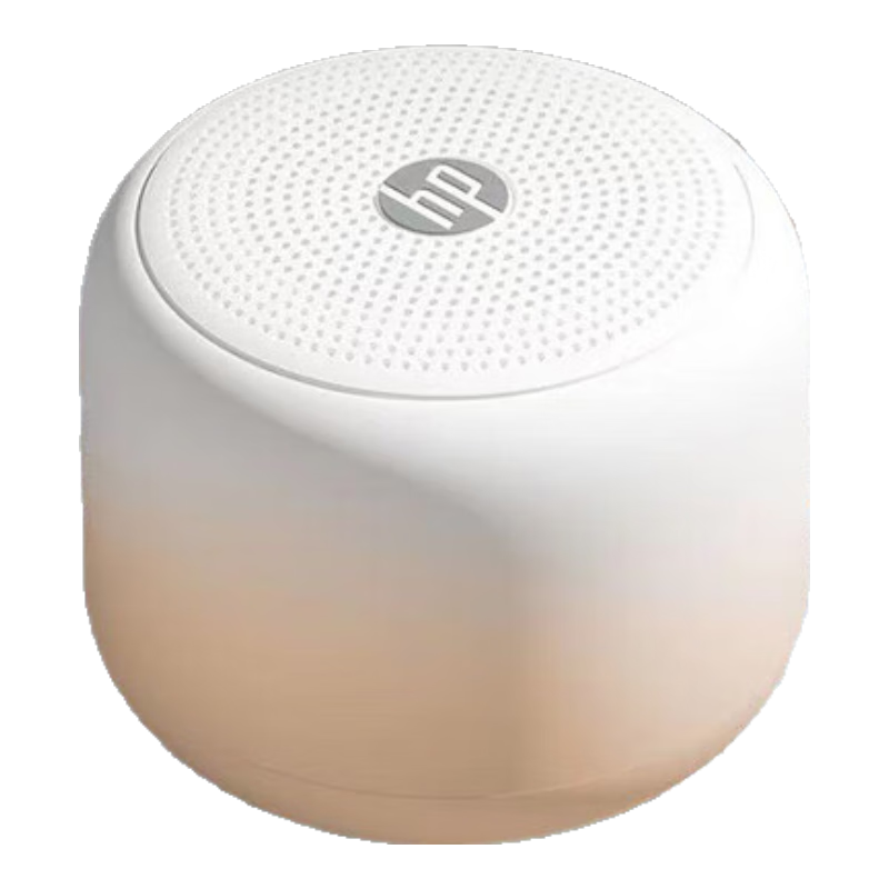 HP S07 Bluetooth Speaker, Desktop Laptop Mobile Phone Speaker, Portable Outdoor Mini Wireless Connected Speaker, Gradient Milk Tea Color