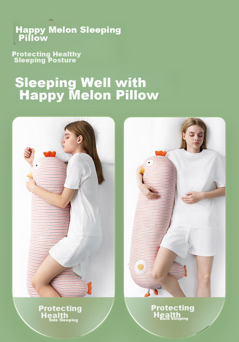 Legua Sleeping Hug Pillow, Full-Length Body Pillow for Bed, Egg Yolk Chicken Plush Toy, Side Sleeping Leg Pillow, Adult Birthday Gift 2