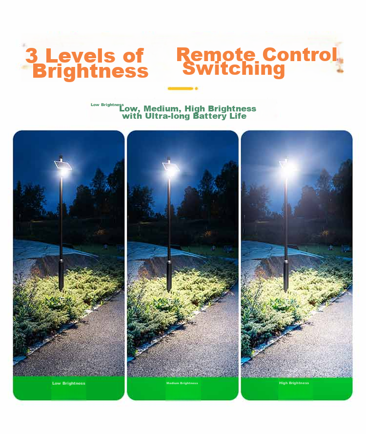 Intelamp Solar Garden Lighting, Motion Sensor Light, Outdoor Yard Entrance Road Light, Automatic Illumination at Night, Light Control, Remote Control 15