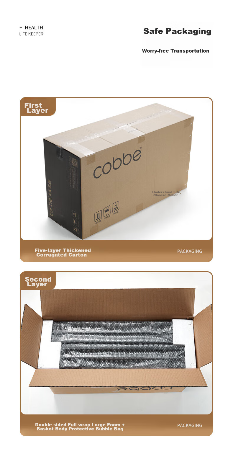 Cobbe 304 Stainless Steel Drawer-Type Bowl Rack, Kitchen Cabinet Double-Layer Pot Bowl Plate Storage Shelf, Cabinet Bowl Dish Pull-Out Basket 21