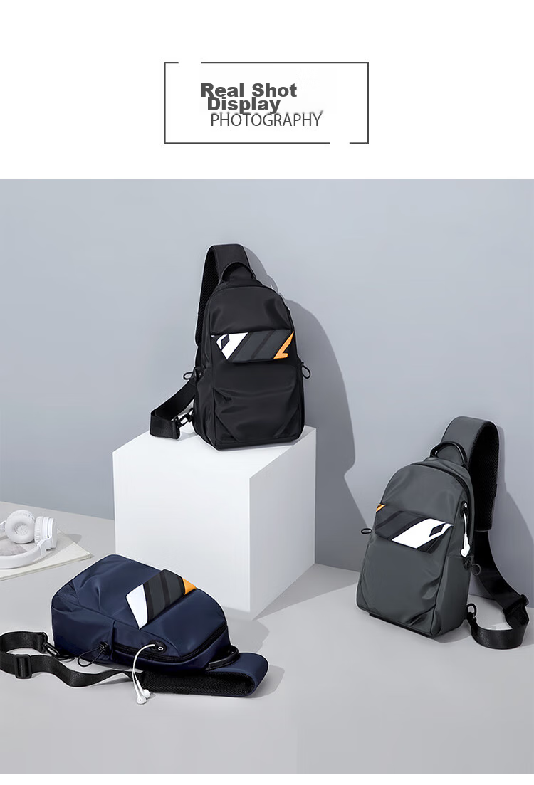 GOLF Chest Bag for Men, Contrasting Color Shoulder Crossbody Bag, Casual Phone And IPad Bag, Multi-Compartment Sports Small Backpack, Running Pack 32