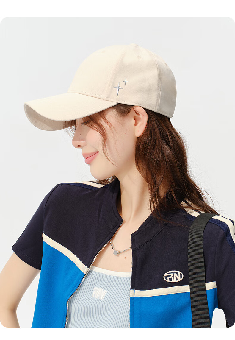 CACUSS Baseball Cap for Women, All-Season Large Head Circumference Hard Top Visor Cap, Sun Protection Hat, Couple Matching Versatile Face-Slimming Cap 14