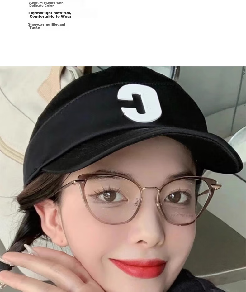 Boshide Blue Light Blocking Glasses, Non-Prescription Glasses, Cat Eye Glasses, No Prescription, Bare Face Beauty, Protective Eyewear, Pastoral Ice Coffee 3