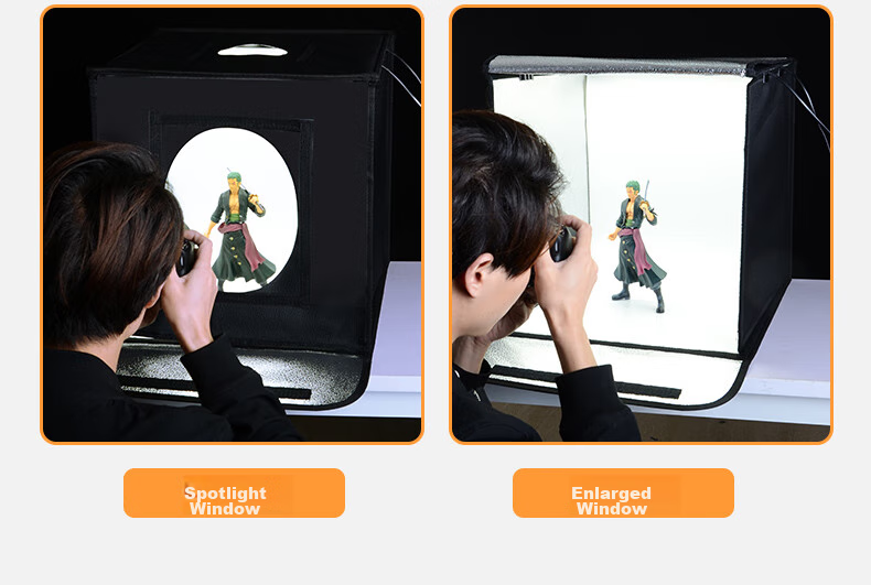 Hakutatz 80cm LED Mini Photography Studio, Live Streaming Fill Light Kit, Large Product Photography Light Box, Softbox, Simple Portable Photography Equipment And Props 16