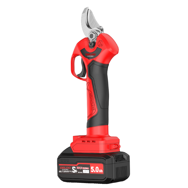 DELIXI ELECTRIC Brushless Electric Scissors Cordless Garden Lithium Battery Pruning Shears Branch Trimmer Fruit Tree Pruner Electric Agricultural Tools