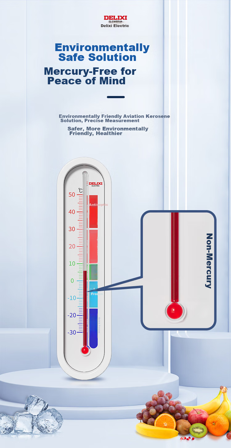DELIXI ELECTRIC Thermometer, Digital Display, Strong Magnetic Attachment, Ultra-Long Probe, Dual-Use for Wall And Stand Mounting, Indoor And Outdoor Use 6