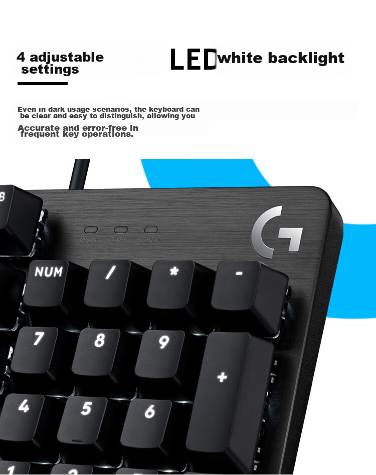 G G412TKL Wired Keyboard, Backlit Lighting Effects, Portable Compact Mechanical Switches (Similar to Brown Switch), No Numpad, 104 Keys, Valorant FPS E-Sports Gaming Keyboard 5