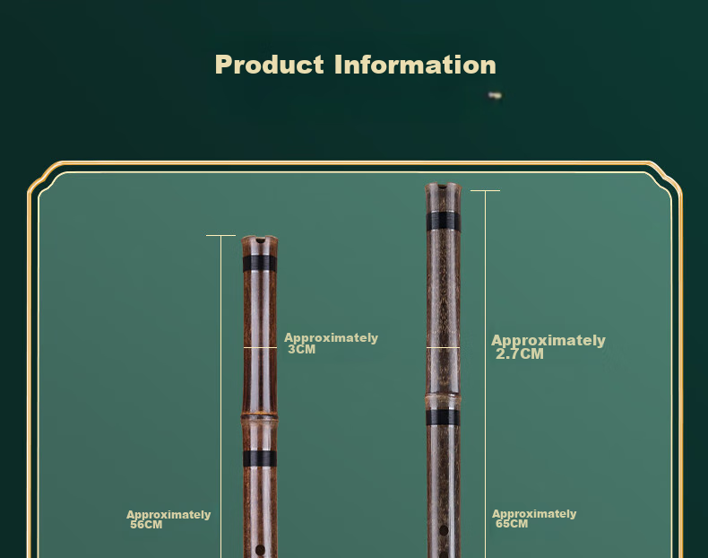 Daoyun Purple Bamboo Xiao Flute, Eight-Hole G Key, Beginner's Entry-Level Professional Ancient Style Purple Bamboo Short Flute, Musical Instrument 19