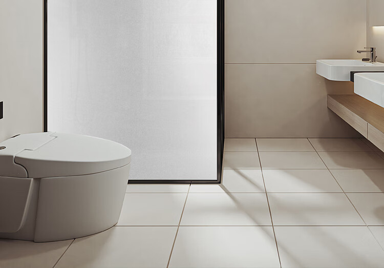 Qinghua Static Cling Frosted Glass Film, Window Privacy Film, Bathroom Glass Privacy Sticker, Opaque, 90*200cm 6