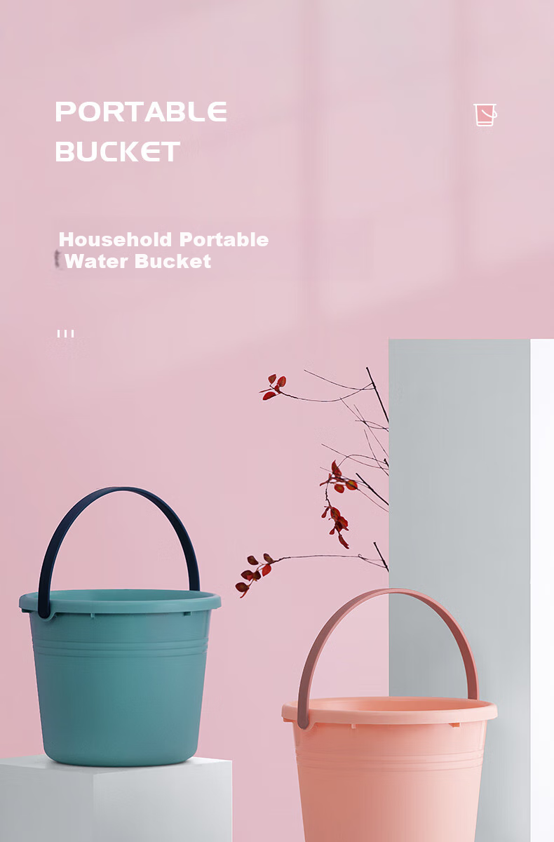 CHAHUA Water Bucket, 14.4L Large Plastic Bucket, Laundry Foot Soak Bucket, Car Wash Water Storage Bucket, Thickened Mop Bucket* 1