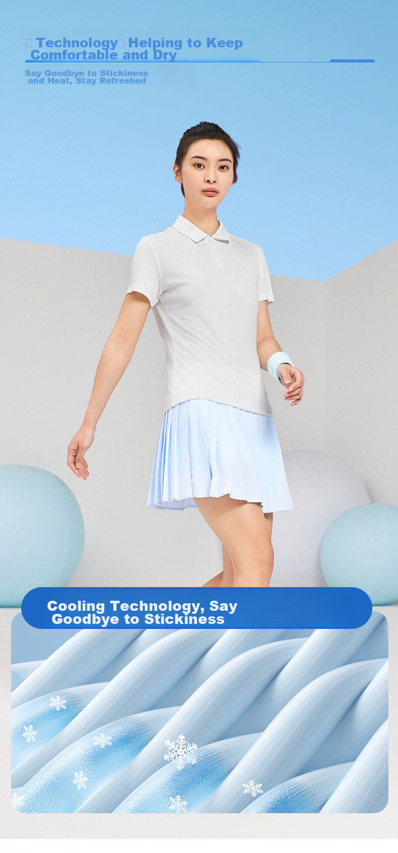 QIAODAN POLO Shirt, Women's T-Shirt, Comfortable Business Casual, Summer Quick-Dry Short Sleeve, Ladies' Sports Top 2