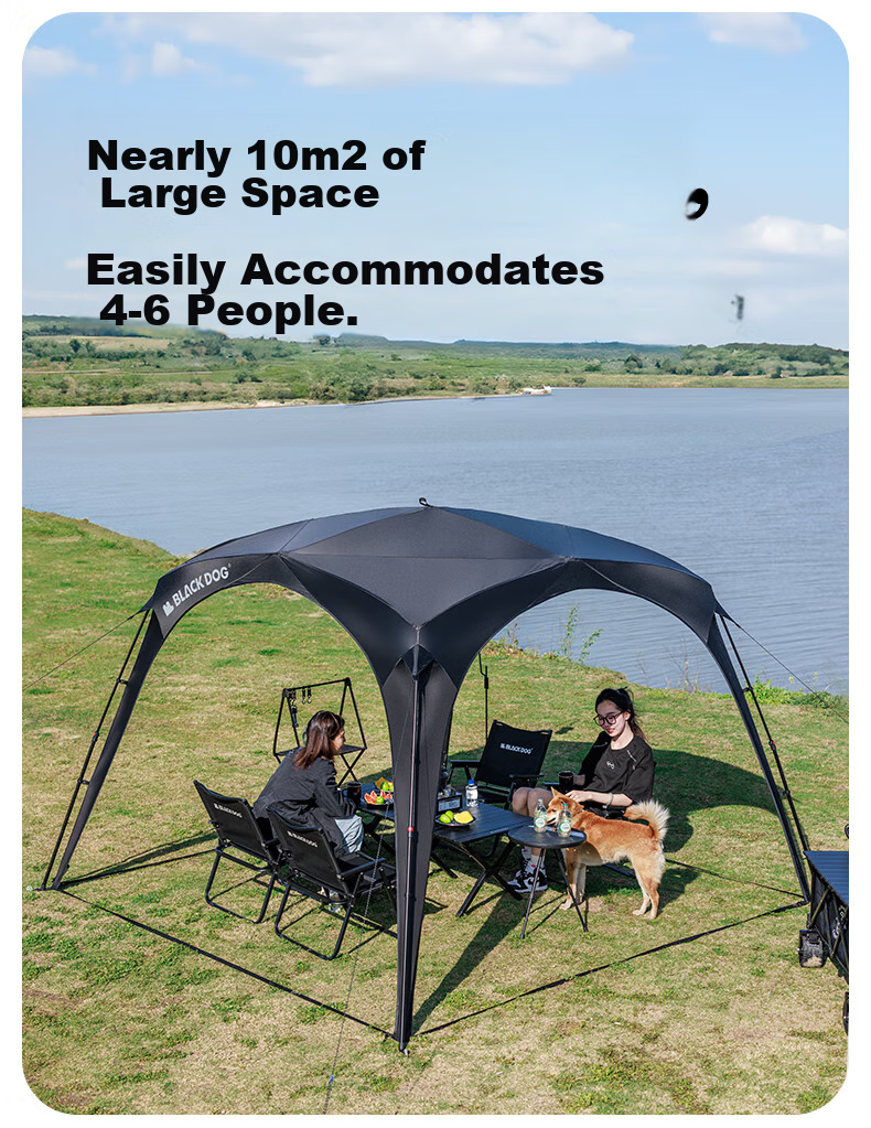 Black Dog Automatic Dome Canopy Quick-Open Outdoor Camping Self-Standing No Setup Blackout Tarp (Zipper Version) 11