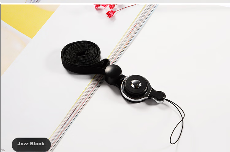 ESCASE Phone Lanyard, Phone Strap Pendant for Men And Women, Huawei P50 Apple 12 Phone Chain Neck Strap Accessory, Detachable USB Drive Keychain Multifunctional Ornament, Jazz Black 13