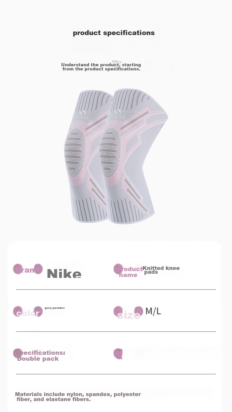 Nailikes Professional Sports Knee Brace for Women Running Protective Warm Knee Joint Support for Badminton S Size 12