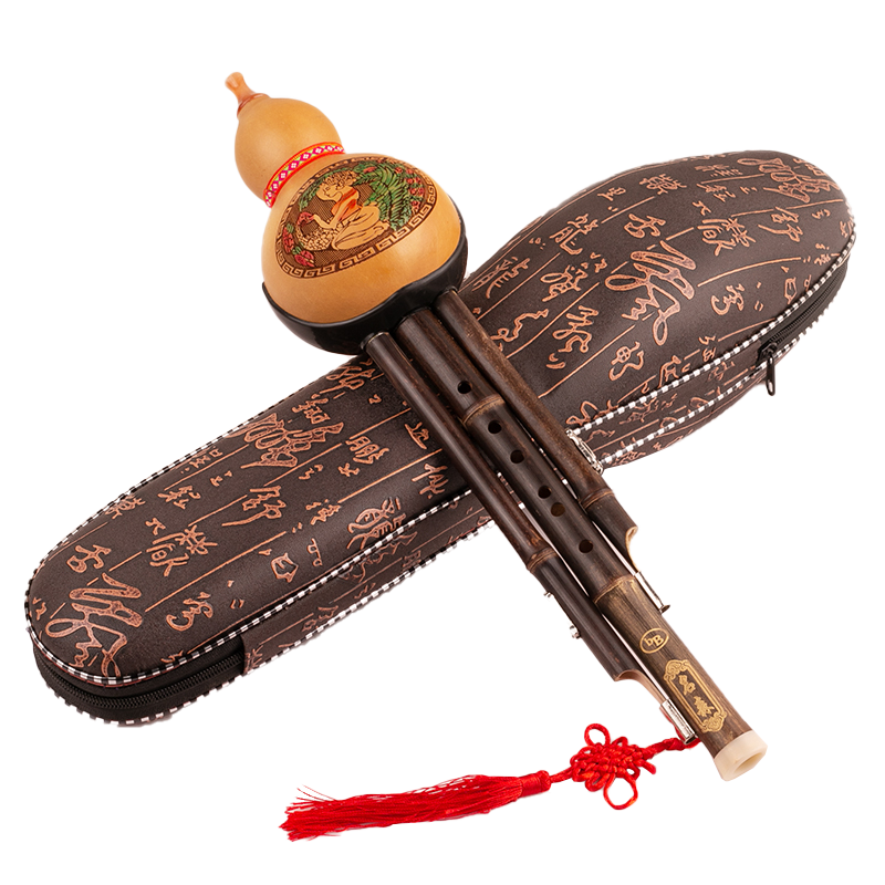 Minsine Drop-Resistant Phoenix Tail Purple Bamboo Gourd Flute in B-Flat Key for Beginners, Elementary School Students, Children, And Ethnic Wind Instruments