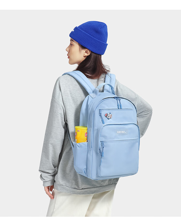 V.NINE Backpack for Middle And High School Students, Unisex Shoulder Bag for Grades 4-6, Large Capacity Schoolbag with 13/14-Inch Laptop Compartment 13