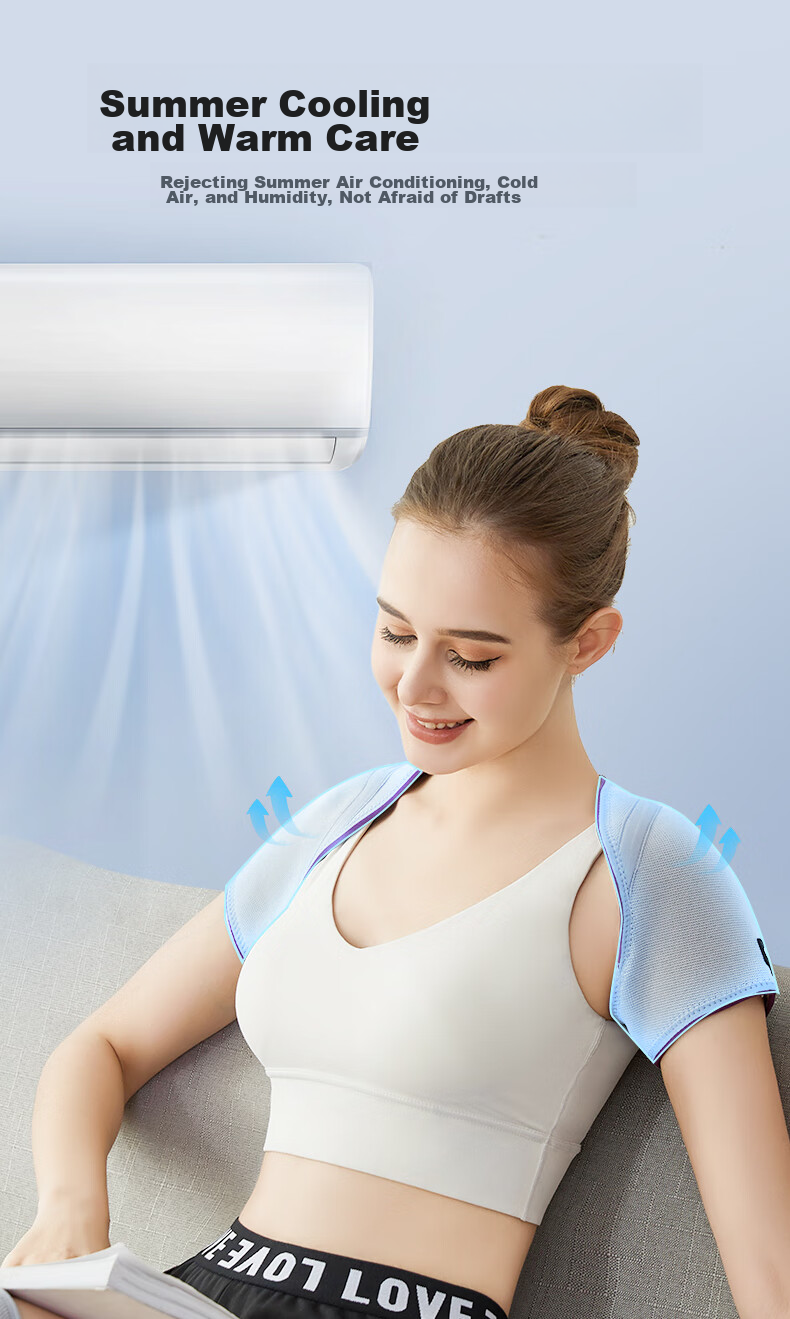 AiHuJia Shoulder Warmer, Self-Heating Sleep Aid, Warm Summer Shoulder And Neck Support, Postpartum Shawl, Cold Prevention, Heat Therapy 11