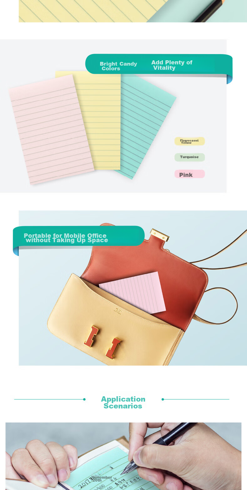 3M Sticky Notes, Memo Pads/Note Paper/Memo Pads/Notepad/Notebook, Office Supplies, School Stationery, Classic Series 660, Yellow Lined Notepad 3
