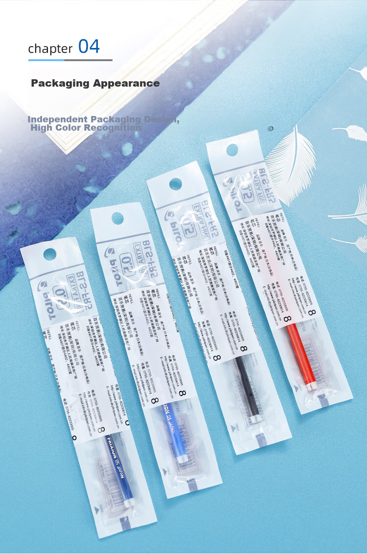 PILOT Erasable Gel Pen Refill for Signature Pens And Ballpoint Pens, Student Stationery Office Supplies (Compatible with LFBK-23EF) BLS-FR5 Red 0.5mm 6