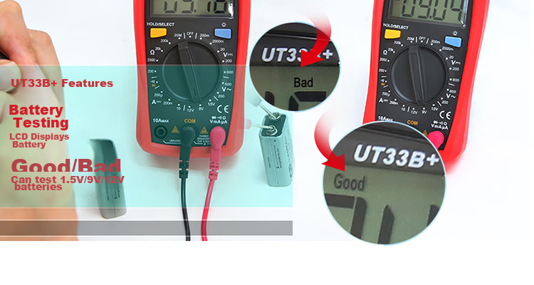 UNI-T UT33A+ Pocket Digital Multimeter, High-Precision Burn-Proof Multimeter, Electrician's Meter, Multi-Purpose Meter for Home Use 37