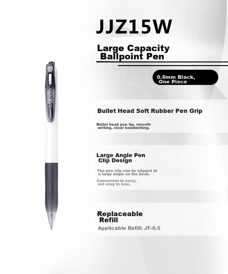 ZEBRA Learning Combination Set, 10 0.5mm Student Exam Writing Gel Pens, Office Signing Pens, Xueba Liqi Series, Pack of 6 4