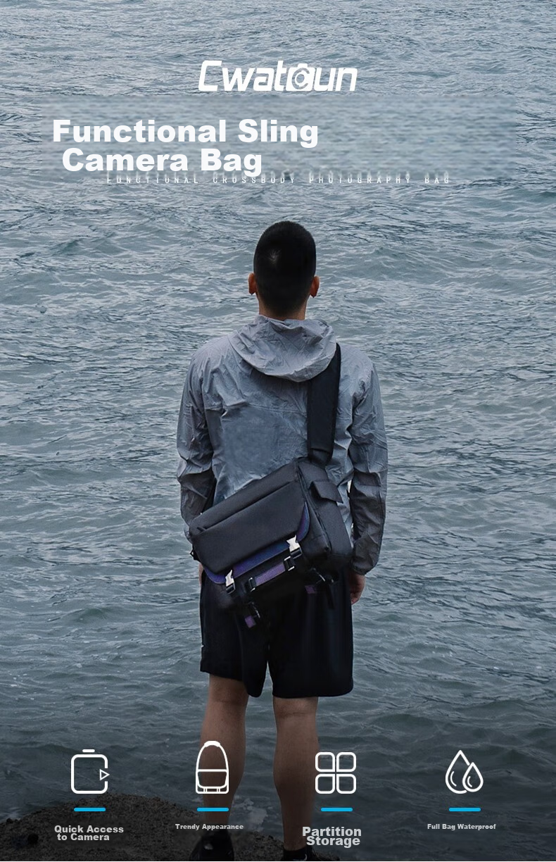 CWATCUN Shoulder Camera Bag, Photography Bag, Crossbody And Shoulder Professional Camera Bag, Stylish Unisex Commuter Bag Suitable for Fuji, Sony, Canon, Leica DSLR Camera Bags 2