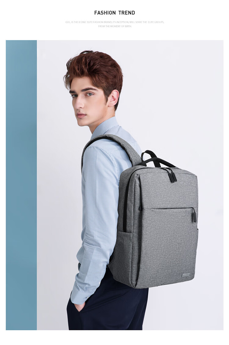 GOLF Backpack for Men, Korean-Style Backpack, 14-Inch Laptop Bag, Business Backpack for Men And Women, Casual Travel Bag, Student Schoolbag 6