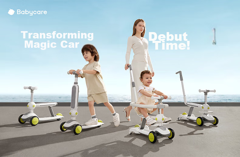 Babycare Children's Scooter for Ages 1-3 Multifunctional Baby Walker Ride-On Toy Birthday Gift, Light Purple 1