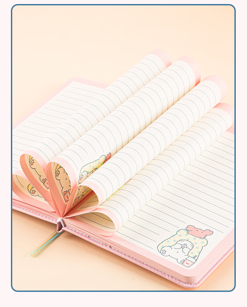 GuangBo X Sanrio Square Leather Pocket Notebook, Half-Person Fish Design, High Aesthetic Value, Magnetic Clasp, Colorful Inner Pages, Pocket Diary, 80 Sheets, 98*98mm, KT81315 9