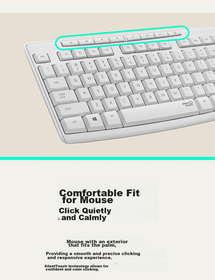 Logitech MK295 [Enterprise Grade] Wireless Keyboard And Mouse Combo, Ultra-Thin for Office Desktop And Laptop, Business Purchase, Black [Bulk Order Discount] 3