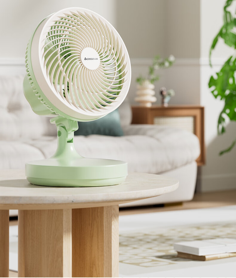 CHIGO Electric Fan/Table Fan/Small Fan/Desktop Fan Home Student Dormitory Office Quiet Energy-Saving Oscillating Small Fan 1