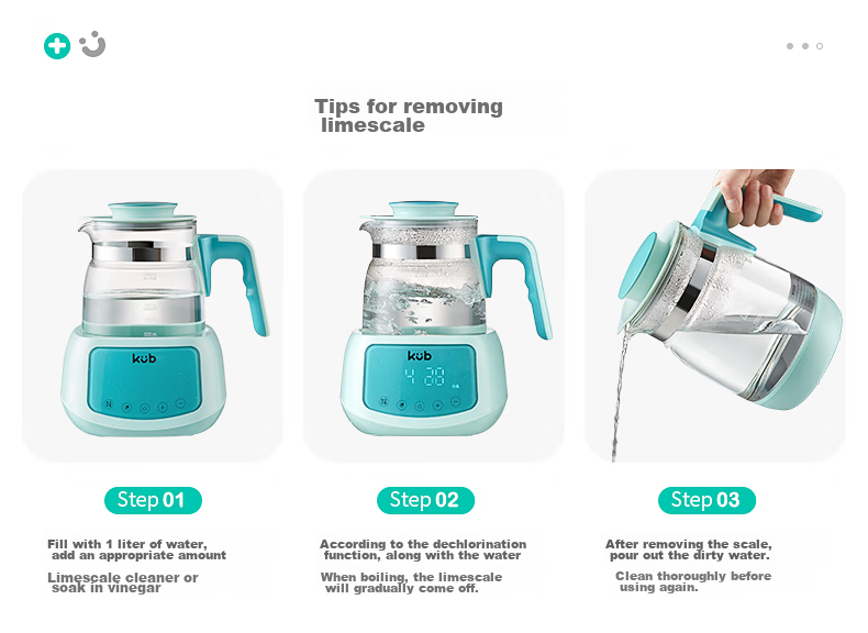 KUB Constant Temperature Hot Water Kettle Milk Maker Smart Milk Warmer Health Pot without Glue, Xindebai 1.3L 17
