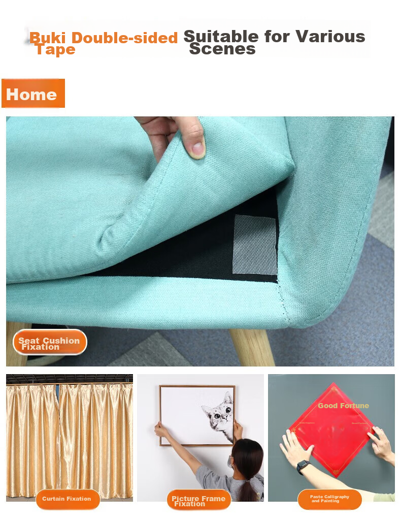 Sitoo Double-Sided Tape, Strong Adhesive, High Viscosity, Fabric-Based Tape, Waterproof Mesh Double-Sided Tape, Traceless Adhesive, Carpet Fixing Tape, Spring Festival Couplets, 10mm*20m, 3 Rolls, 3C Digital Full Network Low Price 4