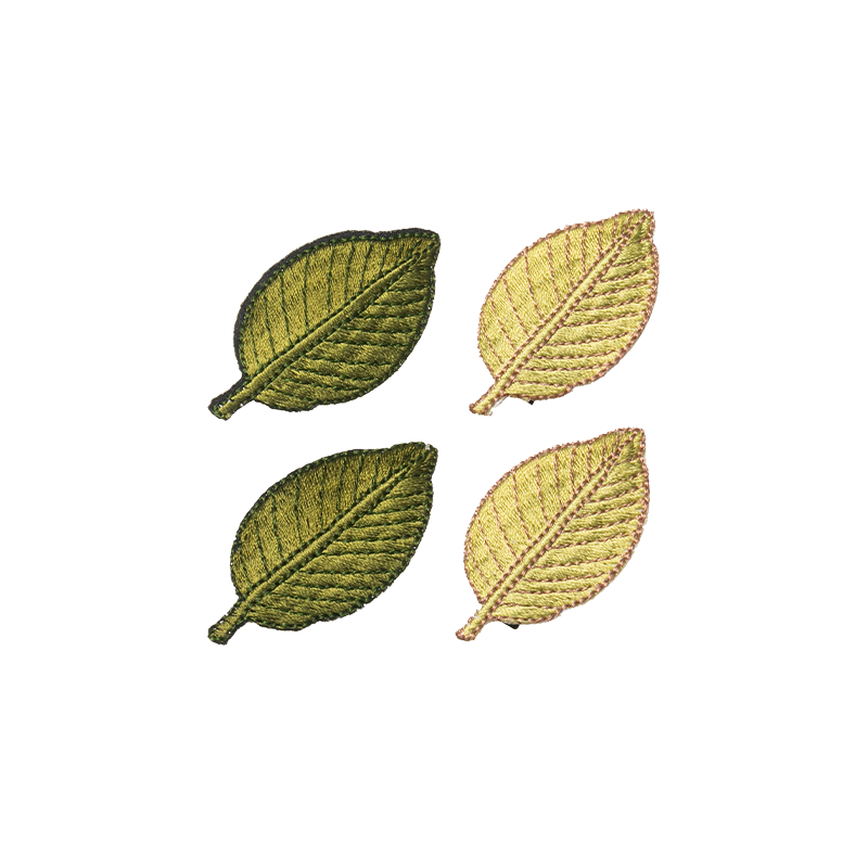 CHIMERA Set of 4 Embroidered Leaf Hair Clips Fresh Forest Style Bangs Clips Forehead Leaf Side Clips Hair Accessories for Women Qixi Festival Gift
