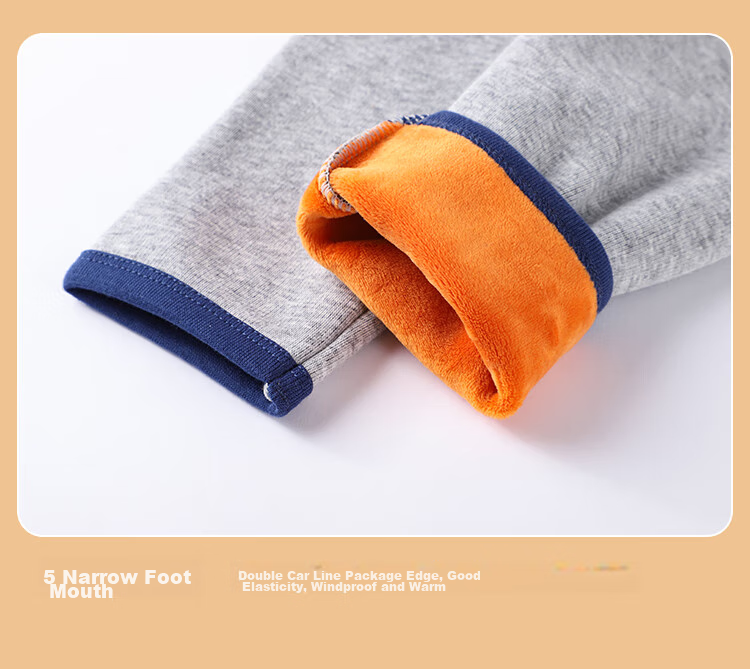 LangSha Autumn New Children's Thermal Pants, Boys And Girls Inner Wear School Uniform Essential, Baby Autumn And Winter Fleece-Lined Thick Cotton Long Johns, Size 110 17