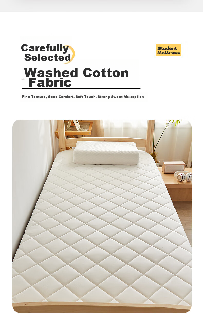 Sushidai Class A Student Dormitory Mattress Pad, Single Bed 0.9m, Bunk Bed, Dormitory Mattress Cover, 90*200cm Thick 5