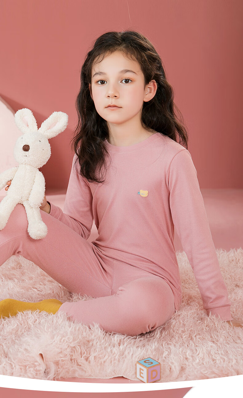 Fenteng Children's Thermal Underwear, 100% Pure Cotton, Anti-Static, Boys' Warm Base Layer Pajamas, Autumn Top And Pants Set 13