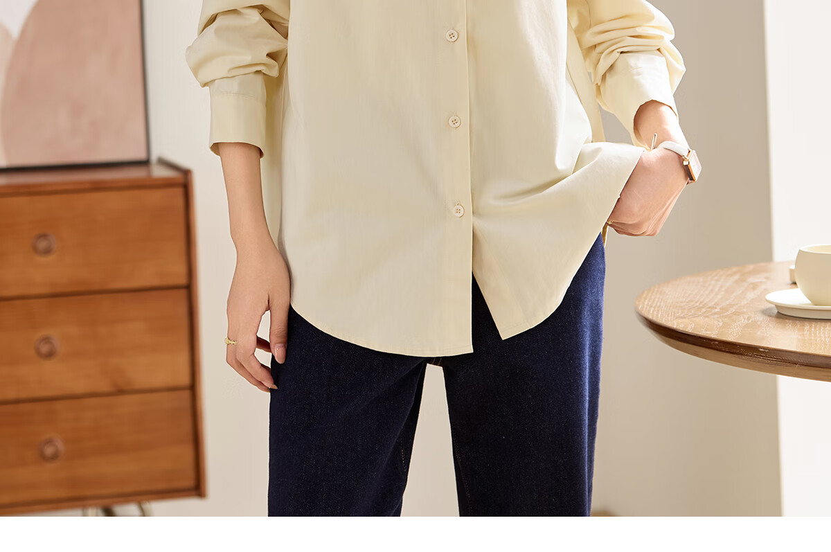 PinCai Women's Long Sleeve Shirt Autumn Winter Thickened Office Wear Versatile Blouse P144C6003 21