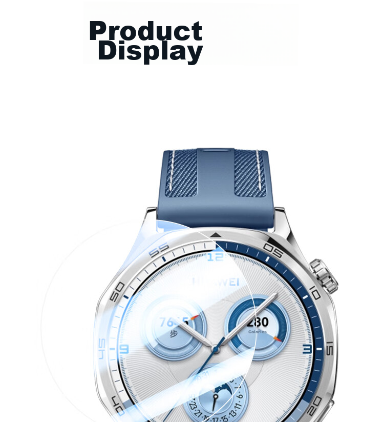 ESCASE [Three-Piece Deluxe Set] Huawei Watch GT5 Tempered Glass Screen Protector, Full Coverage, HD Clear, Shatterproof, Fingerprint-Resistant Protective Film for Watch GT5Pro, 46mm Dial 14