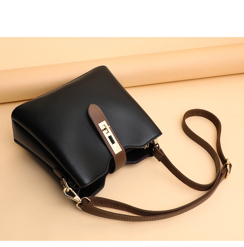 Viney Women's Handbag, Cowhide Crossbody Bucket Bag, Luxury Brand Shoulder Bag, Practical Birthday And Mother's Day Gift for Mom 4