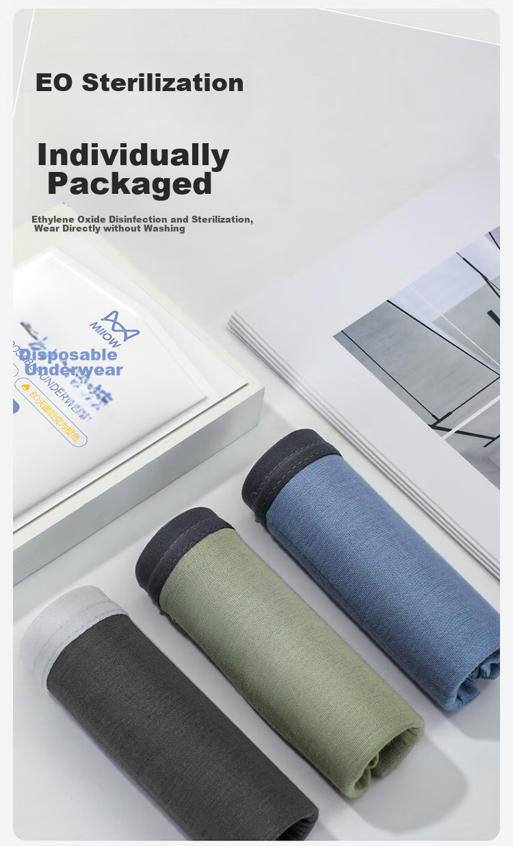 MiiOW Disposable Underwear for Men, Boxer Briefs, Sterilized Daily-Use Travel Supplies, Outdoor Tourism, Hotel Stays, Business Trips, 2XL 11